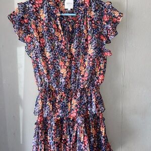 Misa Los Angeles Vibrant Floral Blouse